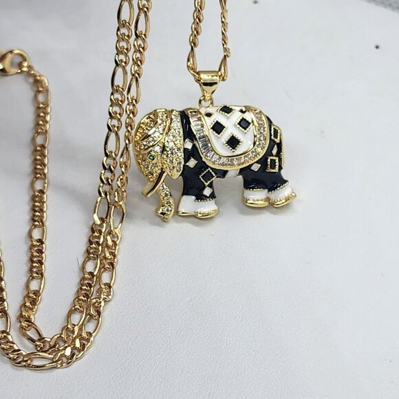 Brand New Black Elephant Necklace - Picture 3 of 4